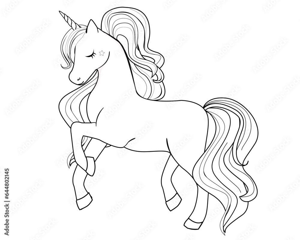 horse illustration hand drawn 
