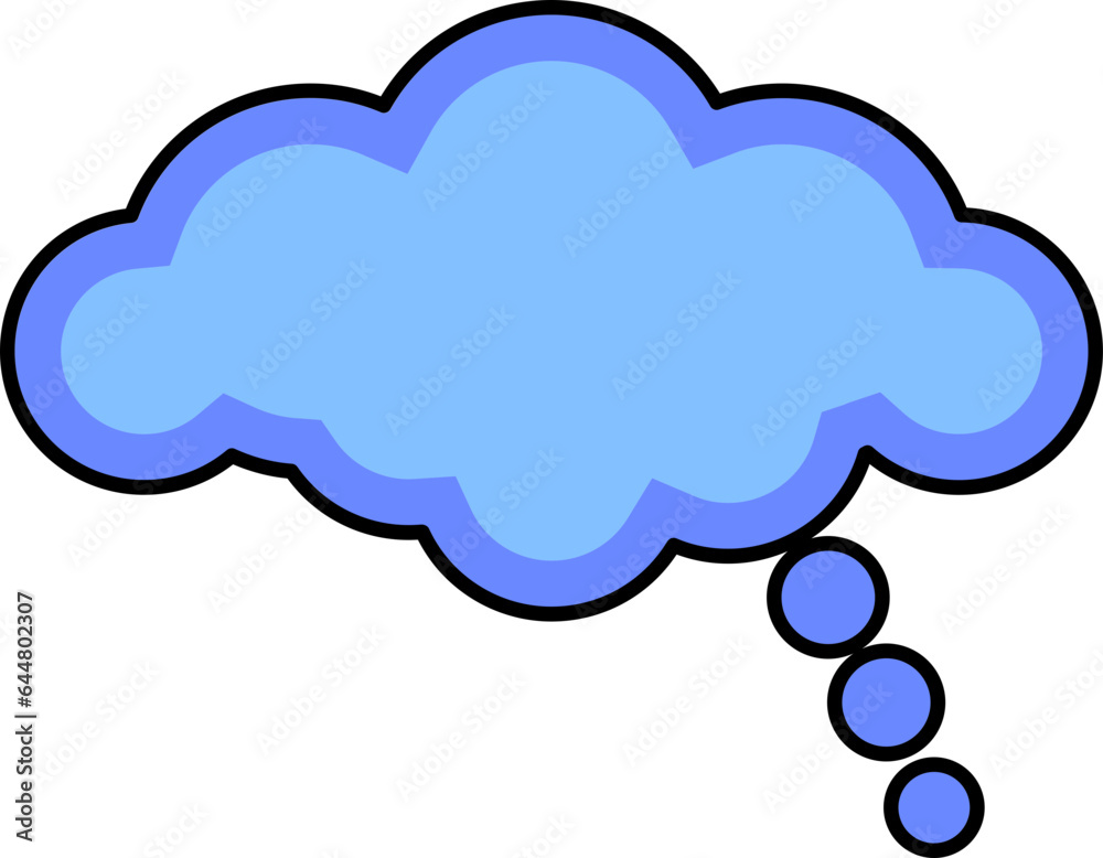 Blue Color Speech Bubble Icon. Blue Color Speech Bubble Icon.