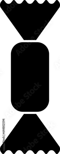 Candy Or Toffee Icon In Glyph Style.