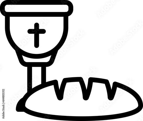 Communion Icon in Line Art.