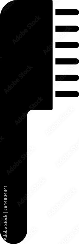 Illustration of Glyph Comb Icon in Flat Style. Illustration of Glyph Comb Icon in Flat Style.