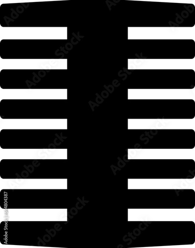 B&w Lice Comb Icon in Flat Style.