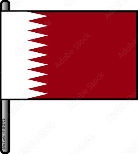 Qatar Flag Icon In Flat Style.