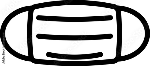 Vector Illustration Of Mask Icon In Line Art.