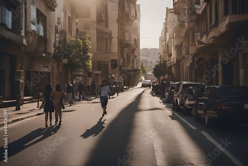 cinematic illustration of streets in Lebanon. the image is generated using the generative ai tool