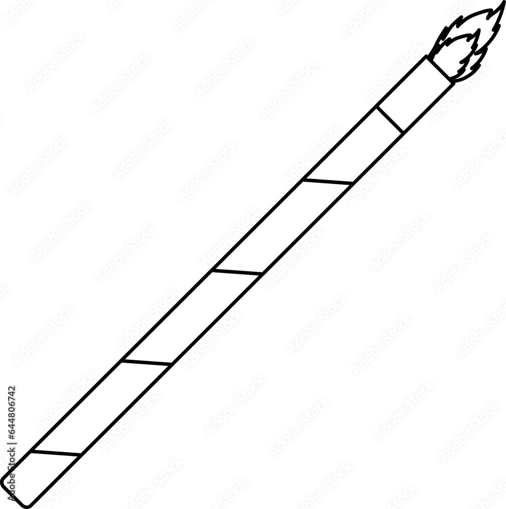 Thin Line Burn Firework Stick Icon Or Symbol. Thin Line Burn Firework Stick Icon Or Symbol.