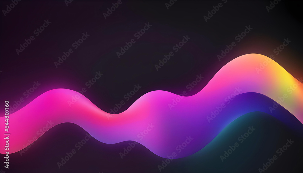 Colorful streamlined wave neon art background Generative AI Colorful streamlined wave neon art background Generative AI