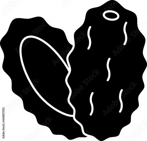 Dried Dates Icon In B&W Color.
