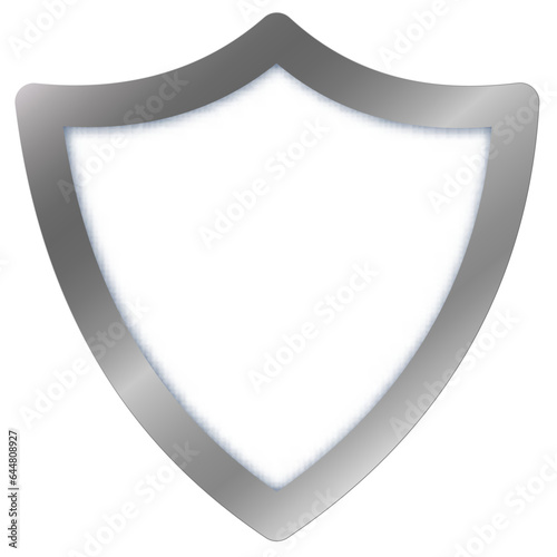 Security Shield Element In Blue And Gray Color.