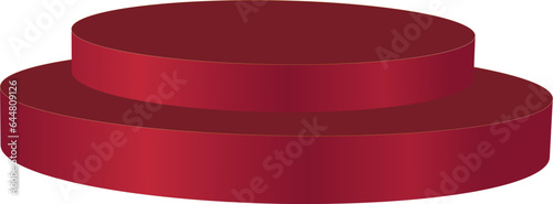 3D Illustration of Round Podium Or Stage Element.