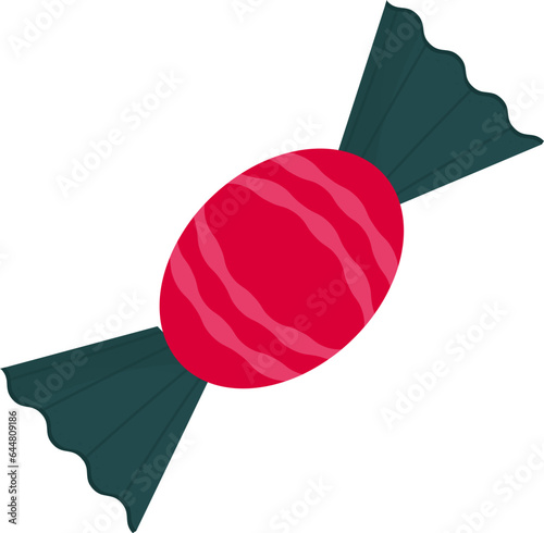 Toffy Element In Red And Teal Color.