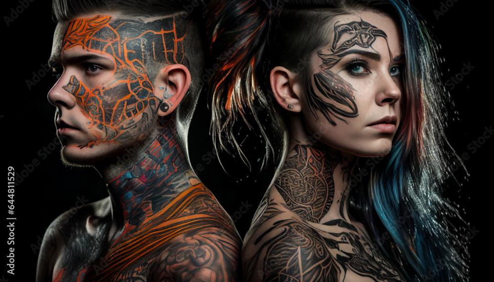 Vorurteile tätowierte Personen 2 Tattoo Models Portrait Mann und Frau