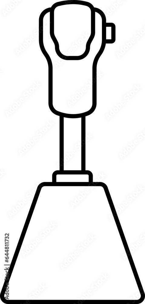 Isolated Gear Stick Icon In Linear Style. Isolated Gear Stick Icon In Linear Style.