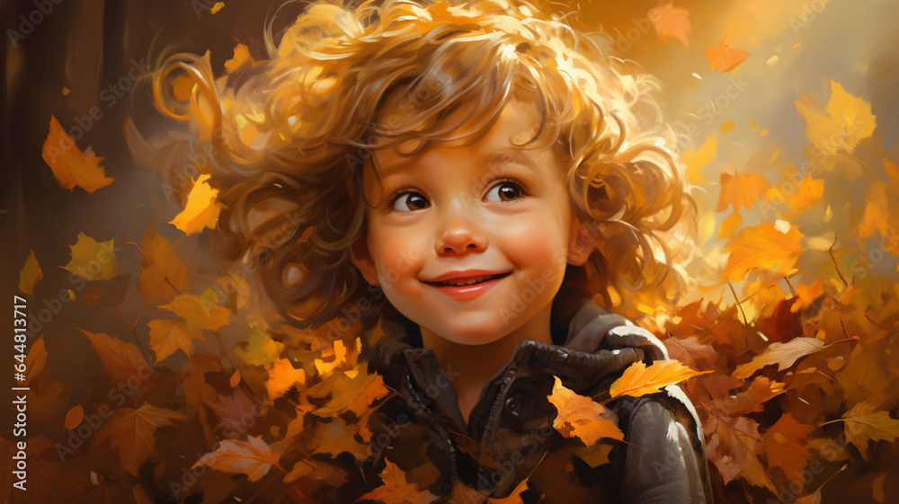 beautiful girl in the autumn