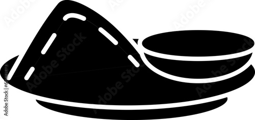 Lentils (Daal) With Rice Icon In Flat Style.
