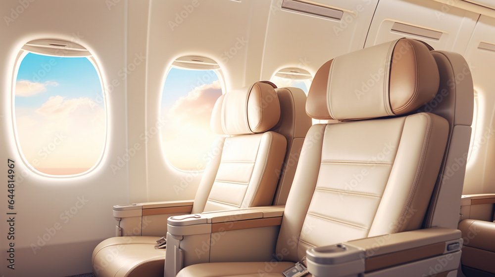 Fototapeta premium modern airplane interior