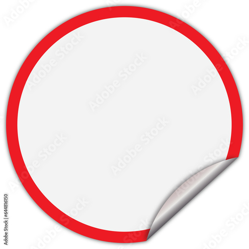 Red and White sticker