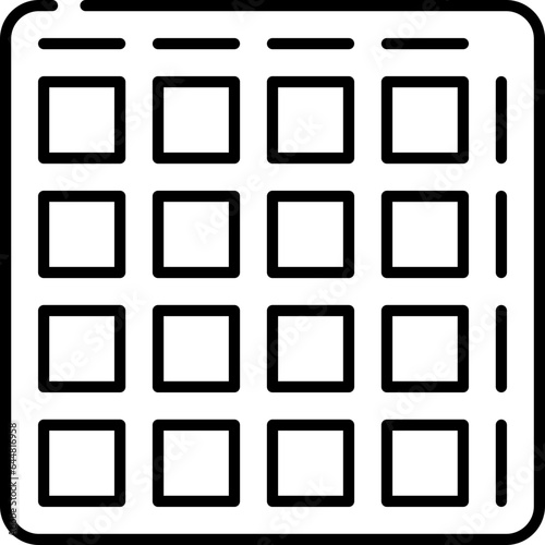 Novation Launchpad Icon In Black Outline.
