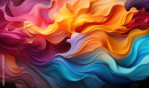 Colorful wavy background, luxurious fabric texture, abstract background design.