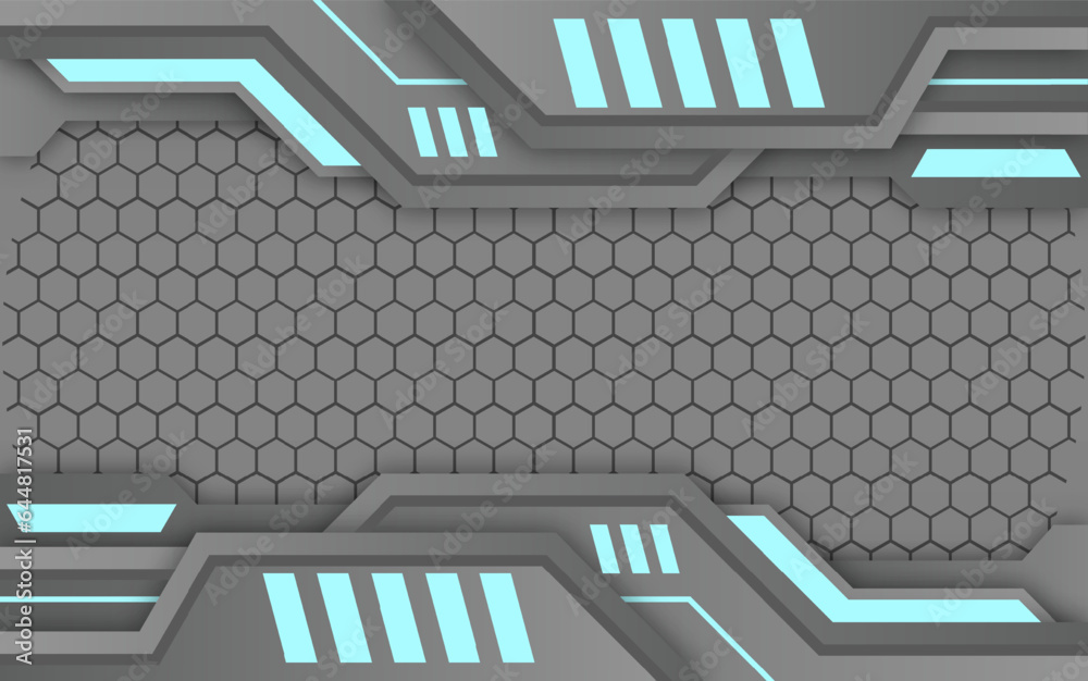 Obraz premium futuristic game background vector, modern blue technology concept