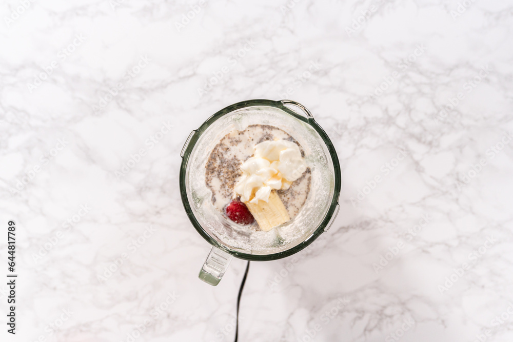 Fototapeta premium Strawberry banana smoothie