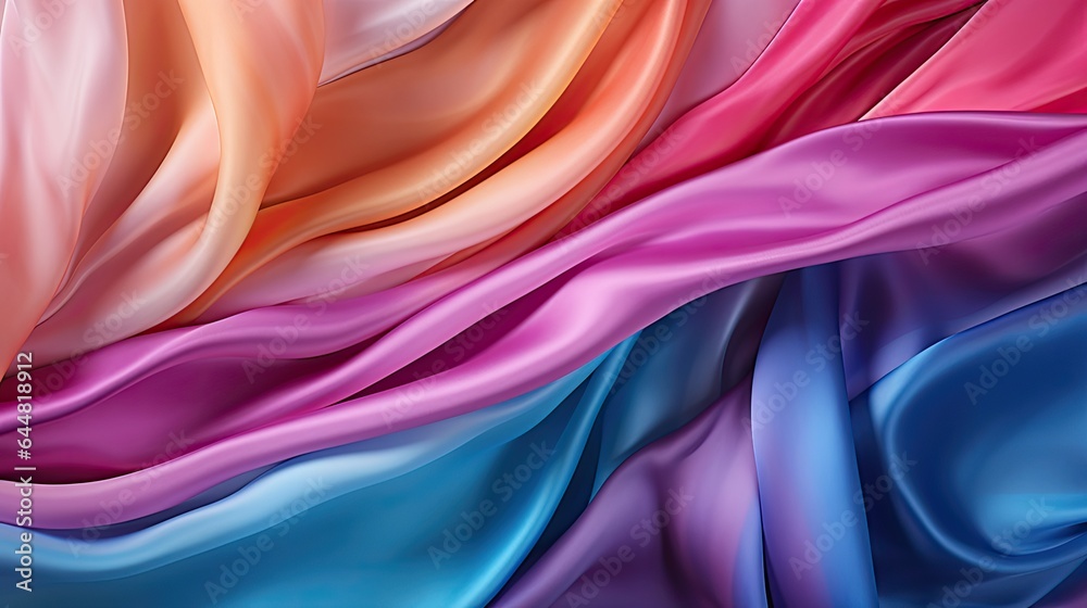 colorful silk background - generative ai