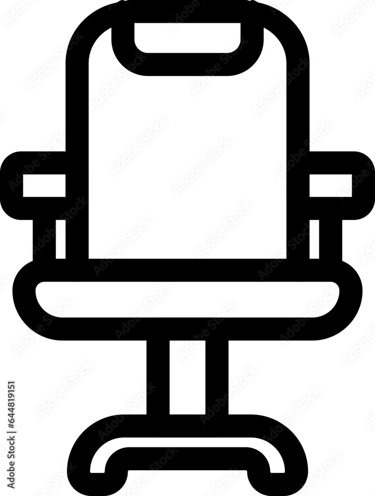 Illustration of Office Chair Icon in Thin Line Art. Illustration of Office Chair Icon in Thin Line Art.