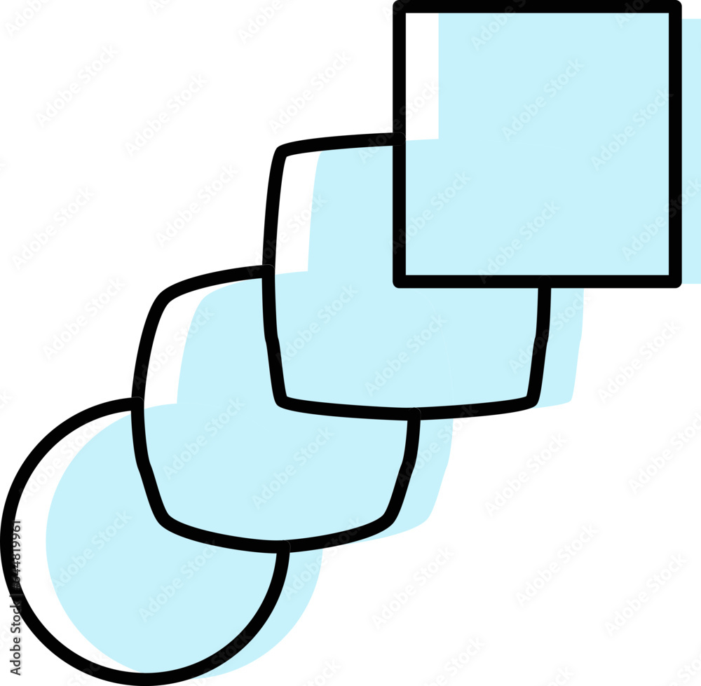 Illustration Of Blend Tool Icon In Cyan Color. Illustration Of Blend Tool Icon In Cyan Color.