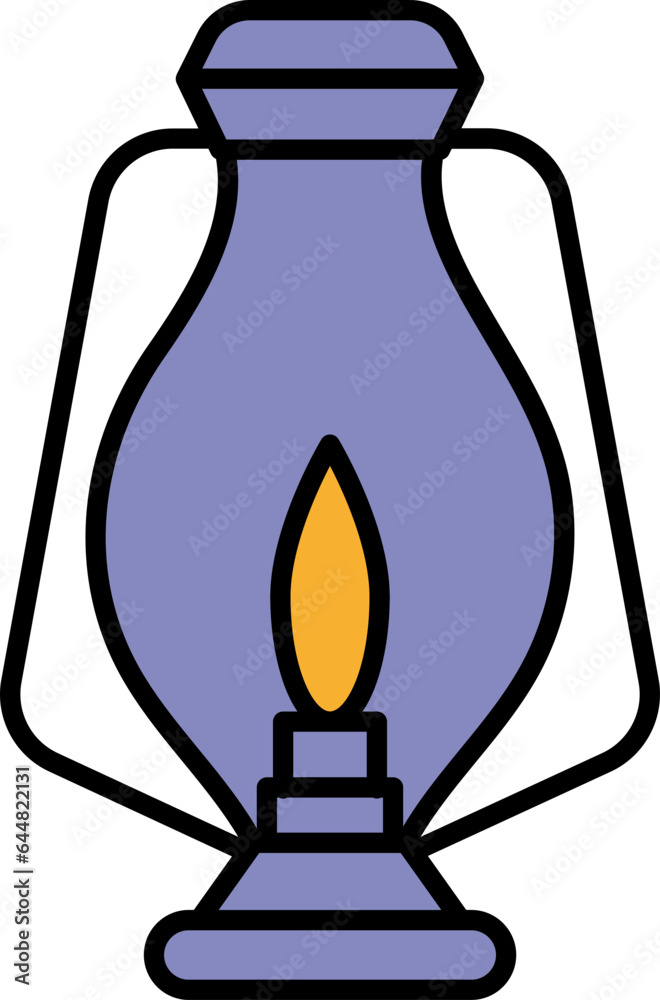 Vector illustration of Lamp Icon in Flat Style. Vector illustration of Lamp Icon in Flat Style.