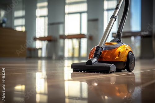 vacuum cleaner in the apartment. © Fotograf