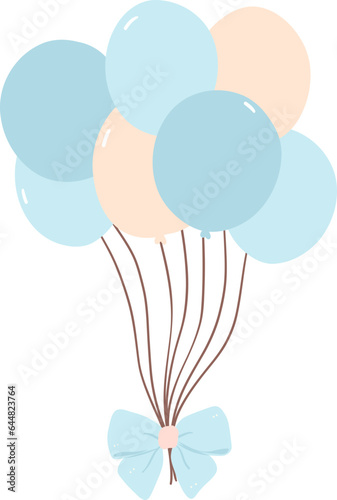 baby shower boy blue balloons