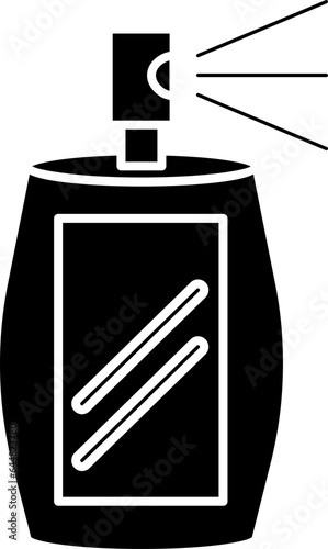 Spray Can Icon In B&W Color.