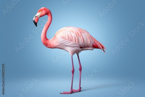Beautiful Flamingo portrait. Generative Ai