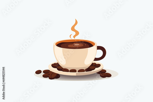 coffee cup closeup vector flat minimalistic isolated illustration