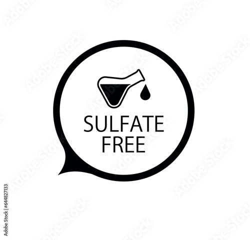 sulfate free sign on white background