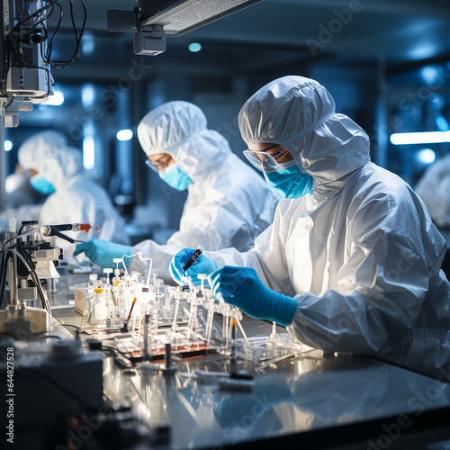 Scientists working in the laboratory. Ai generative.