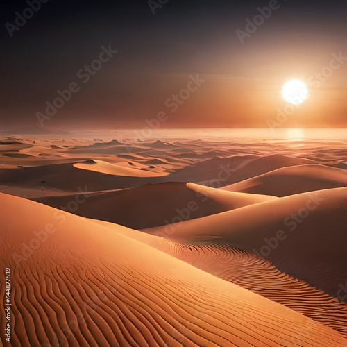 sunset in the desert