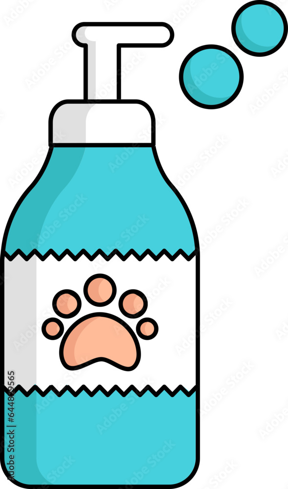 Pet Shampoo Icon In Blue And White Color. Pet Shampoo Icon In Blue And White Color.