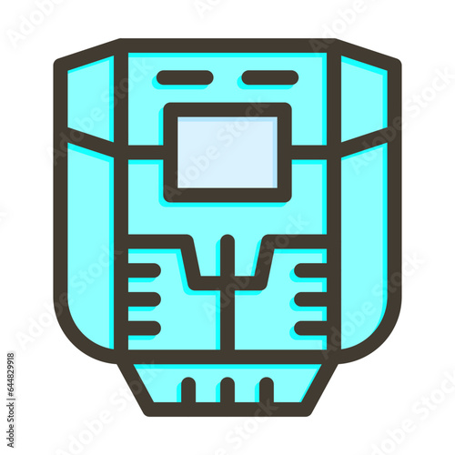 Cryogenic Chamber Vector Thick Line Filled Colors Icon Design Vector Thick Line Filled Colors Icon Design