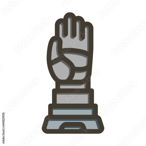 Space Gloves Vector Thick Line Filled Colors Icon Design Vector Thick Line Filled Colors Icon Design