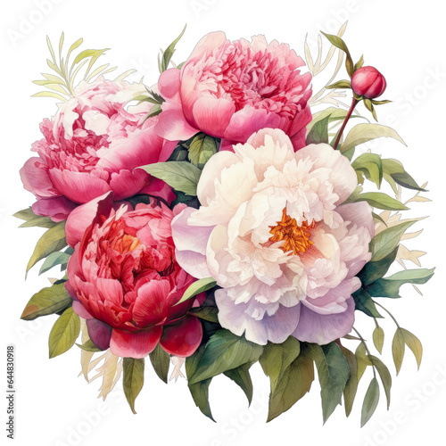 Pink Peonies  Vibrant Floral Arrangement