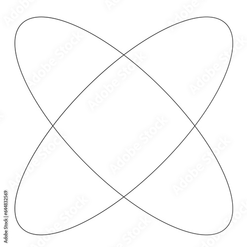 Abstract shape thin line illustration