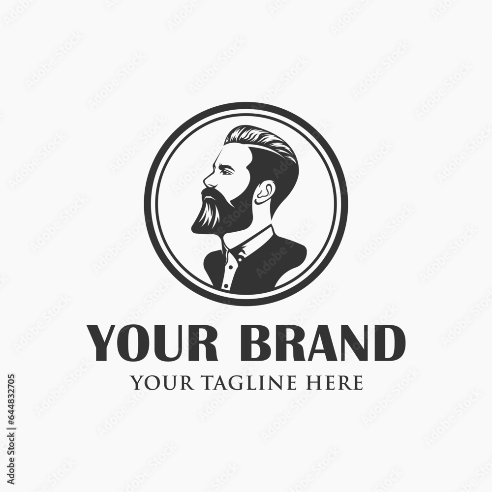 Awesome bearded man logo Awesome bearded man logo