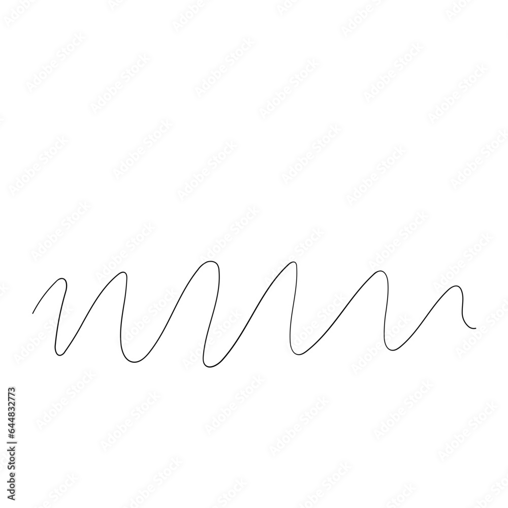 Wavy thin line illustration Wavy thin line illustration