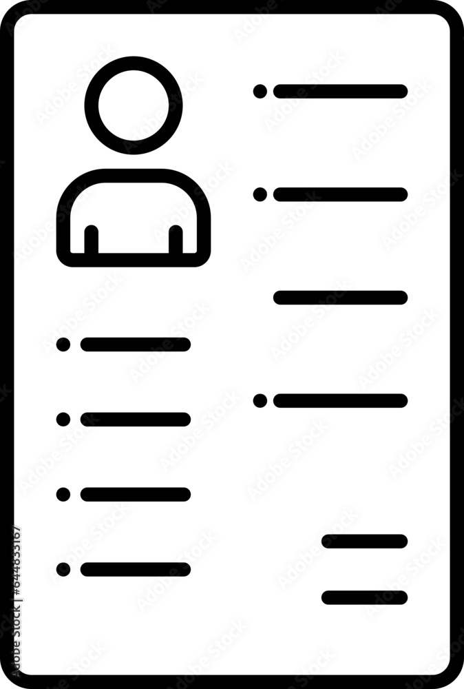 User Document Paper Black Stroke Icon. User Document Paper Black Stroke Icon.
