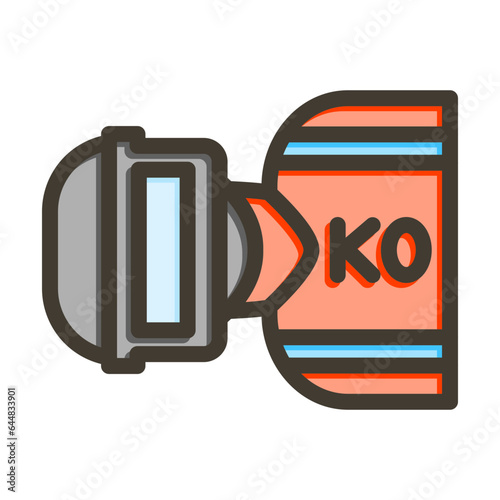 Knocked Out Vector Thick Line Filled Colors Icon Design Vector Thick Line Filled Colors Icon Design