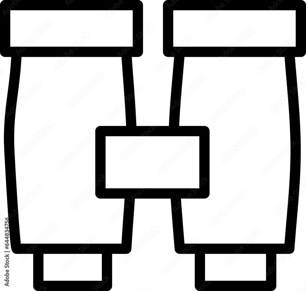 Linear Style Binocular Icon Or Symbol. Linear Style Binocular Icon Or Symbol.