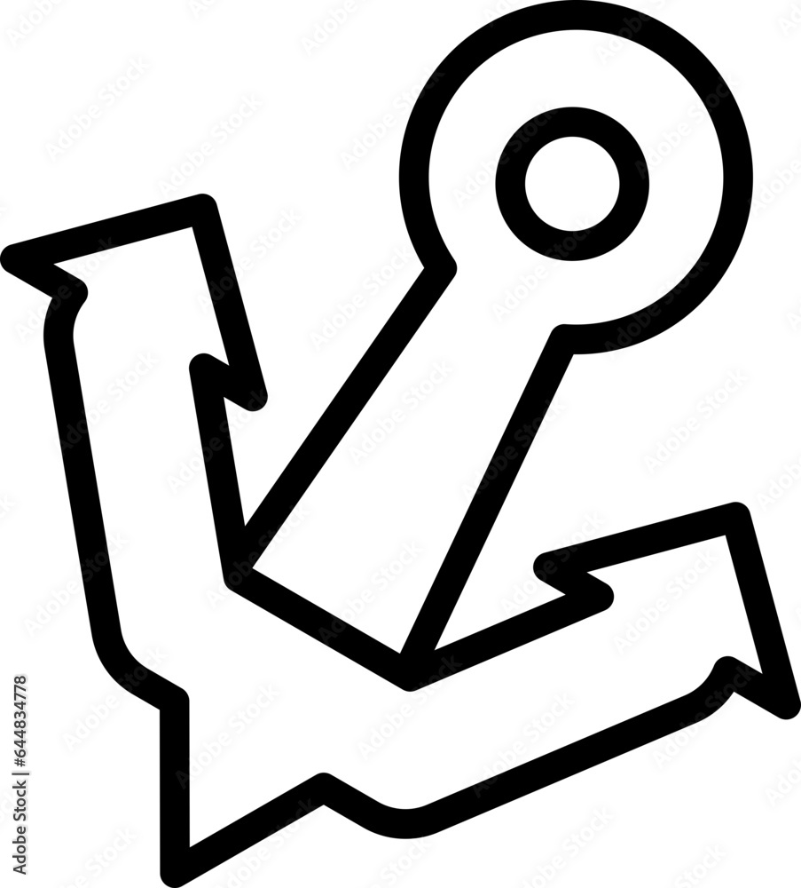 Illustration Of Anchor Icon In Linear Style. Illustration Of Anchor Icon In Linear Style.