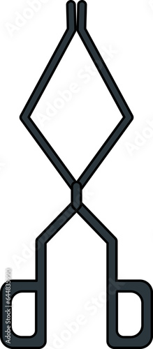 Crucible Tongs Icon Or Symbol In Gray Color.