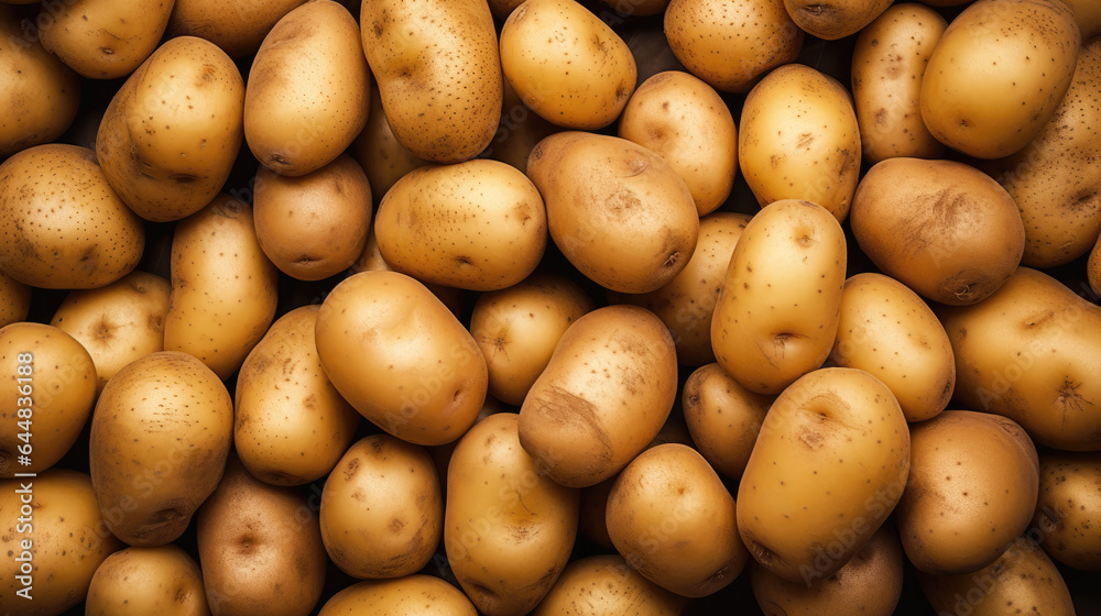 Ripe potatoes in a nutritious heap Ripe potatoes in a nutritious heap